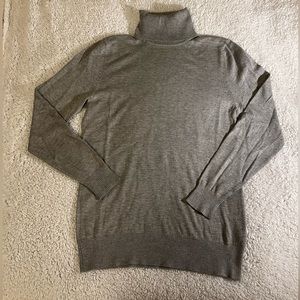Grey knit turtleneck